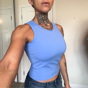 Women’s Blue Tank Top - built in tank bra
